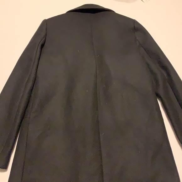 Zara Black Winter Coat with Faux Fur Panel - Women’s Size Small - Picture 5 of 6